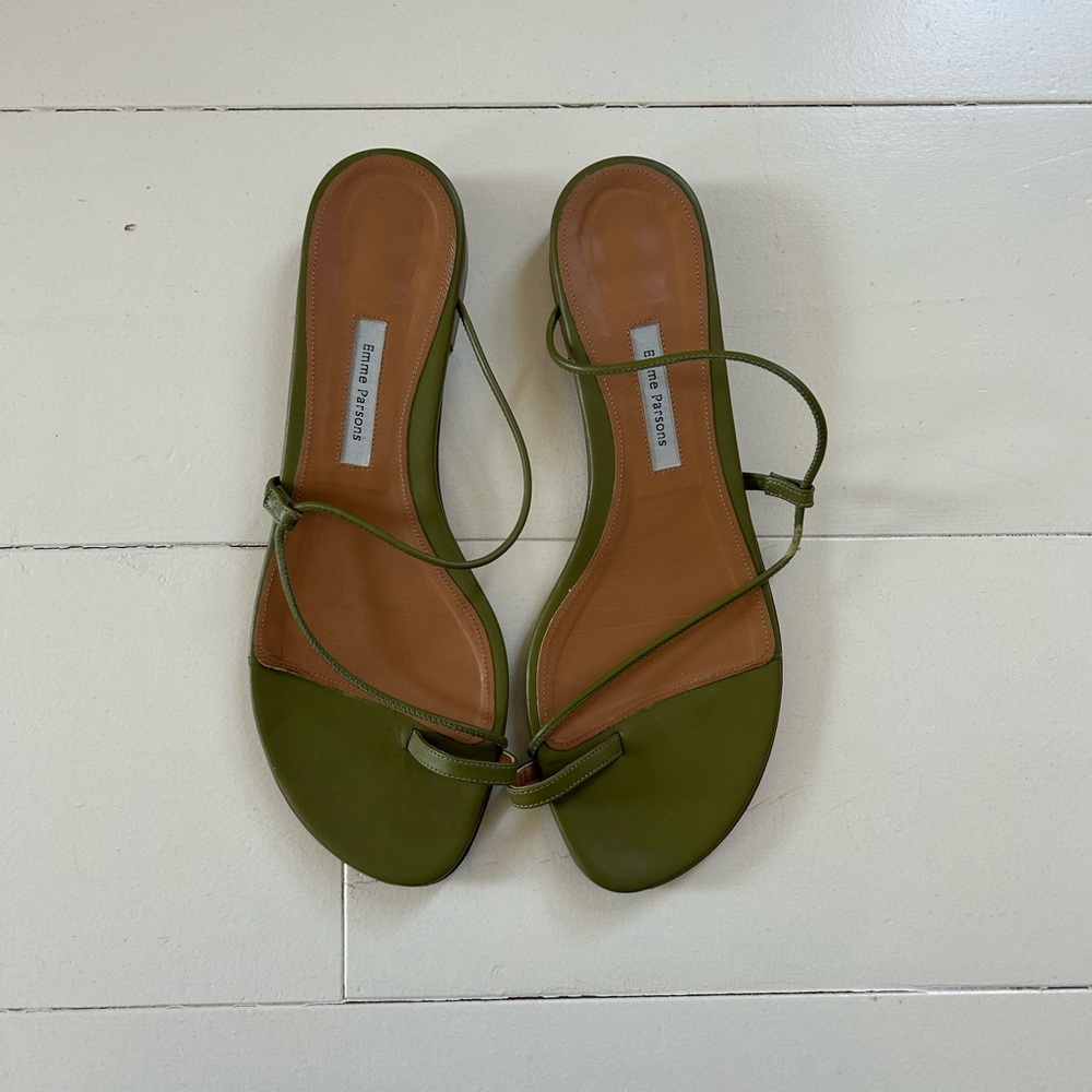 Emme Parsons Susan Slide in Olive Green - size 42